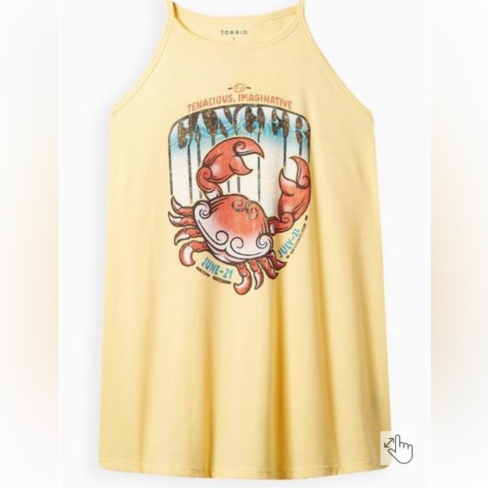 Torrid Cancer hi-neck tank size 3